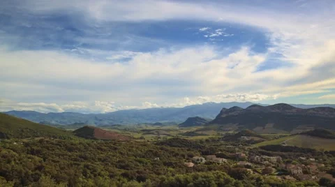 Great intro background, Summer landscape in mountains and dark blue sky Stock Footage 40201415