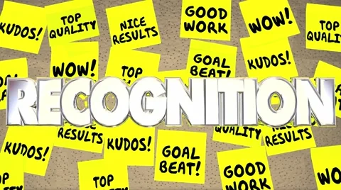 Great Job Good Work Recognition Praise Sticky Notes Stock Footage 61115439