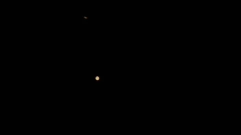 Great Jupiter and Saturn Conjunction Dec 2020. Stock Footage 145503211