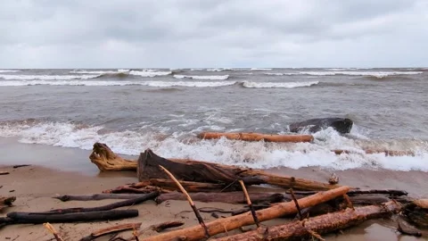 Great Lakes Wind and Waves Stock Footage 277674131