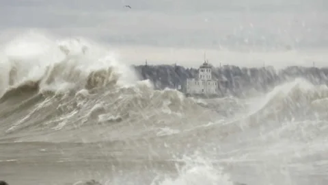 Great Lakes Wind Stock Footage 241519326
