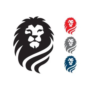 Great Lion head logo vector Pride and Power sign symbol elemen Stock Illustration