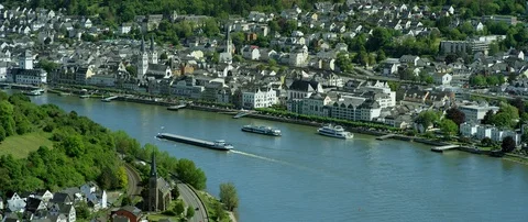 The great loop of the Rhine river Stock Footage 100402054