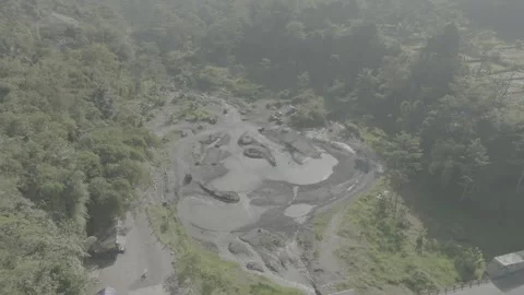 A great merapi mountain from aerial shoot Stock Footage 275496513