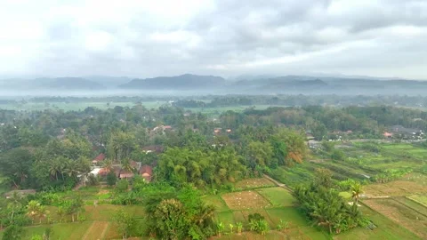 A great merapi mountain from aerial shoot Stock Footage 275496709