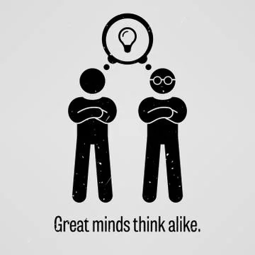 Great Minds Think Alike Stock Illustration