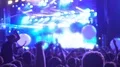 Great music performance turning into illuminated show with lasers and balloons HD Footage