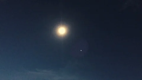 The Great North American Solar Eclipse as seen from Arnold Nebraska. Stock Footage 92686372