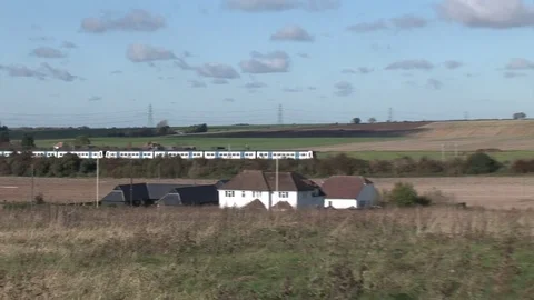 Great Northern Train at Baldock Stock Footage 81862916