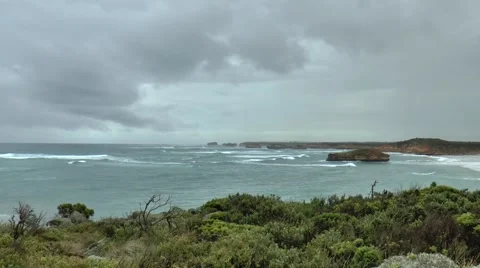 Great Ocean Road coast Stock Footage 49895013