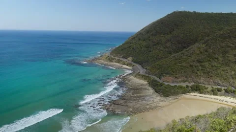 Great ocean Road From High Point Video stock 303020692