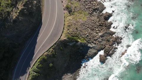 Great Ocean Road. Top down view. Stock Footage 154144508