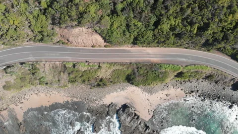 Great Ocean Road. Top down view. Stock Footage 154144775