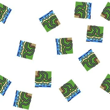 Great ocean road vector seamless pattern Illustrazione stock