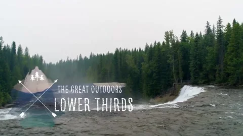 Great Outdoors Lower Thirds After Effects stock
