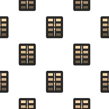 Great palette eye shadow pattern flat Stock Illustration