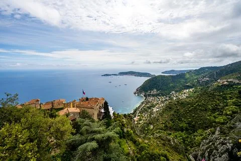 Great panoramical view from Eze Stock Photos