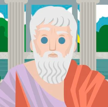 Great philosopher greek thinker Stock Illustration