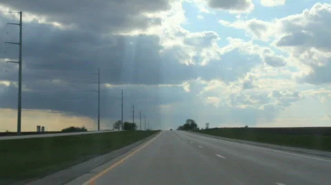 Great Plains Highway Stock Footage 731331