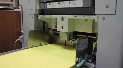 Great printer prints a lot of sheets Stock Footage 56064407