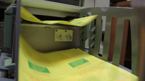 Great printer prints a lot of sheets Stock Footage 56064408