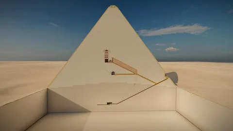The Great Pyramid - front view Stock Illustration