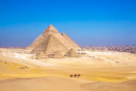 Great Pyramid of Giza, UNESCO World Heritage site, Cairo, Egypt. Stock Photos