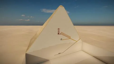 The Great Pyramid - left view Stock Illustration