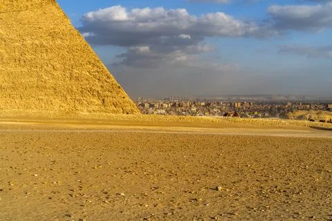 Great Pyramid Overlooking Cairo, Egypt Stock Photos