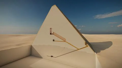 The Great Pyramid - right view Stock Illustration