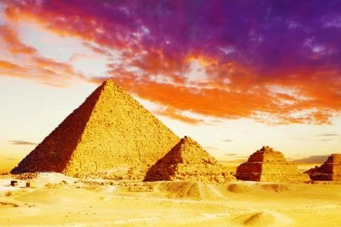 Great Pyramids Cairo .Egypt. Stock Photos