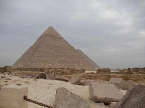 Great Pyramids of Giza Stock Photos