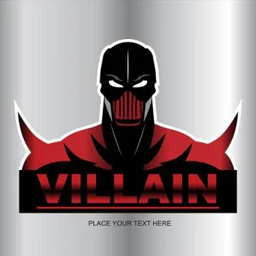 Great Red Villain Stock Illustration