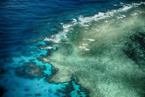 The great reef from the high Stock Photos