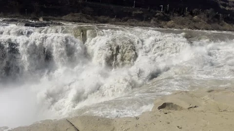 Great River Through the Waterfall Stock Footage 330510819