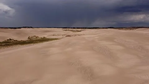 Great Sand Dunes 4K with Distant Storm Stock Footage 200973631