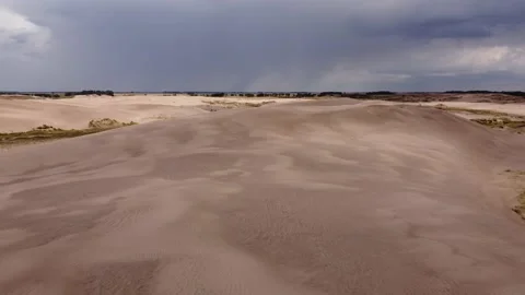 Great Sand Dunes 4K with Distant Storm Stock Footage 200973676