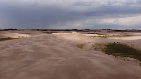 Great Sand Dunes 4K with Distant Storm Stock Footage 200973737