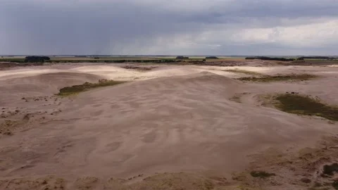 Great Sand Dunes 4K with Distant Storm Stock Footage 200973744