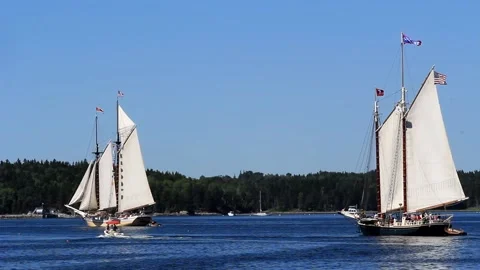 Great Schooner Race Stock Footage 172538074
