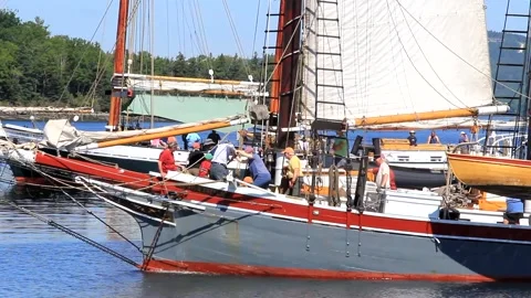 Great Schooner Race Stock Footage 172538077