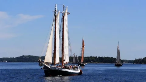 Great Schooner Race Stock Footage 172538277