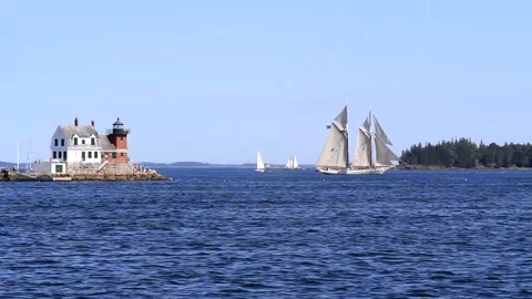 Great Schooner Race Stock Footage 172538595