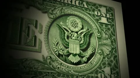 Great Seal Eagle on Dollar v1 Stock Footage 11136456