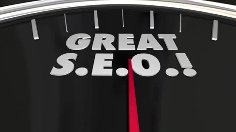Great SEO Search Engine Optimization Speedometer Words 3d Illustration Stock Footage 62844477