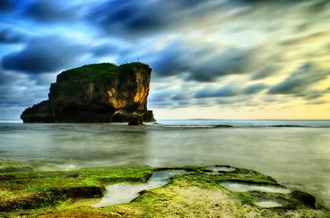 Great sky at the beach Foto stock