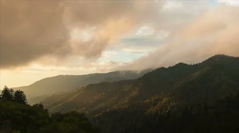 Great Smoky Mountains Sunset Stock Footage