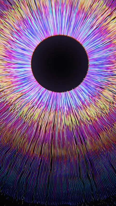 Great Space Eye Rotates on Black Background Stock Footage 295049580