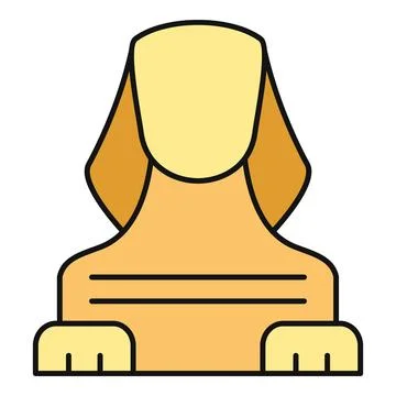 Great sphinx of giza ancient egypt monument icon Stock Illustration