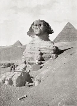 The Great Sphinx in The Giza pyramid complex, Giza Plateau, Cairo, Egypt. A Foto stock